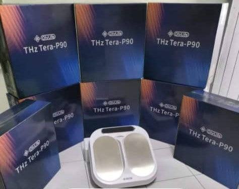 OlyLife THz Tera-P90 détail machine bien-être LION BLEU